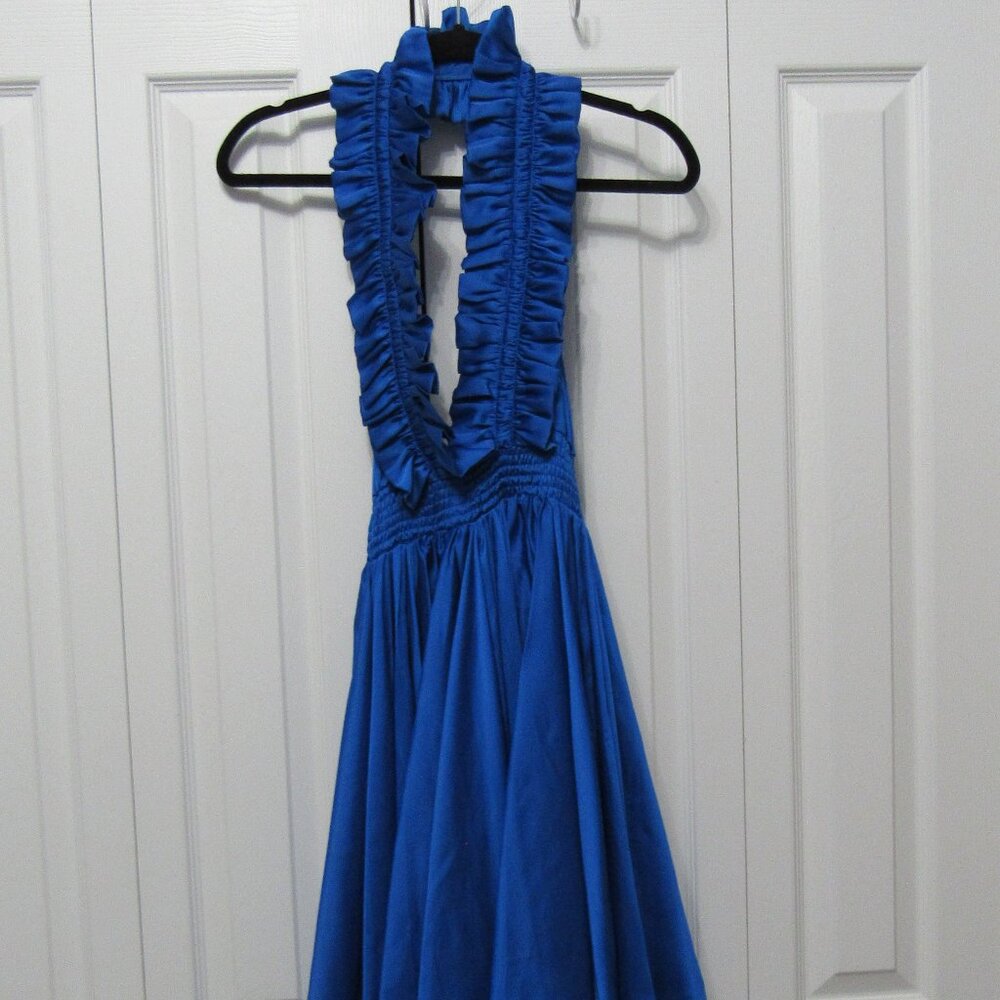 Cute!! Short Semi-Casual or Formal Dress, Halter, Royal Blue